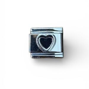 Silver Heart Italian Charm